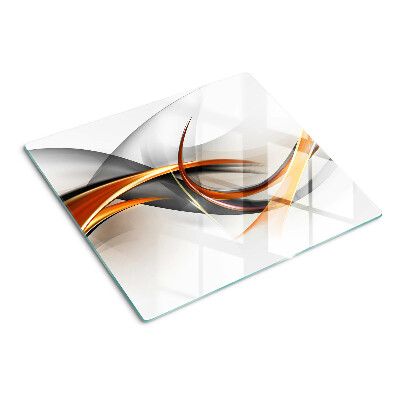 Tábua para corte Ondas abstratas em tons de dourado