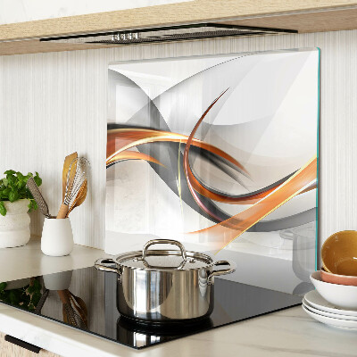 Tábua para corte Ondas abstratas em tons de dourado