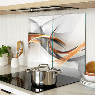 Tábua para corte Ondas abstratas em tons de dourado