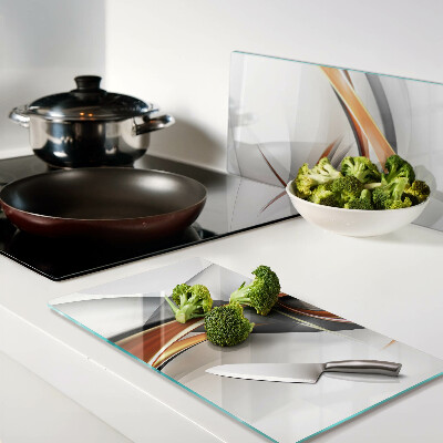 Tábua para corte Ondas abstratas em tons de dourado