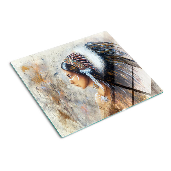 Tábua para cozinha Índio com cocar de penas