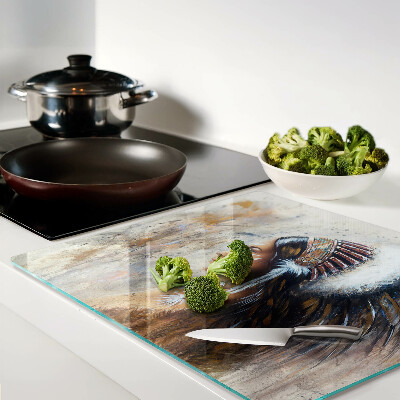 Tábua para cozinha Índio com cocar de penas