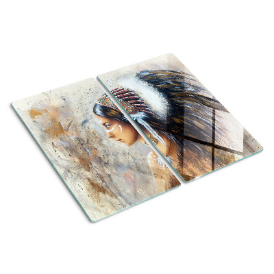 Tábua para cozinha Índio com cocar de penas