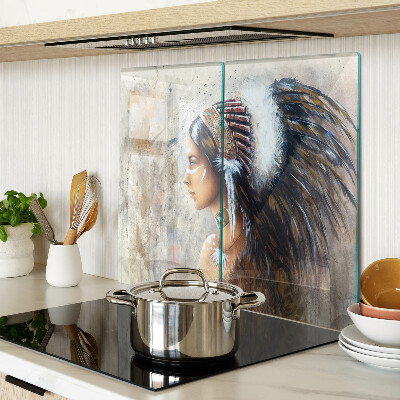 Tábua para cozinha Índio com cocar de penas