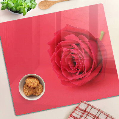 Tábua para cozinha Rosa vermelha no fundo