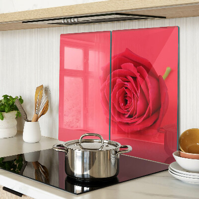 Tábua para cozinha Rosa vermelha no fundo