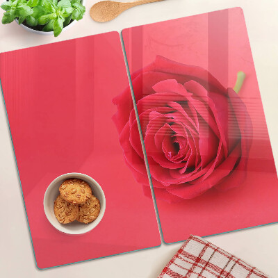 Tábua para cozinha Rosa vermelha no fundo