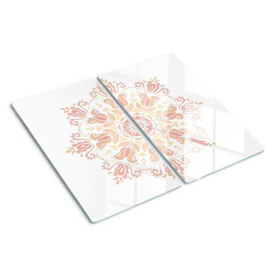 Tábua para corte Mandala em tons de rosa