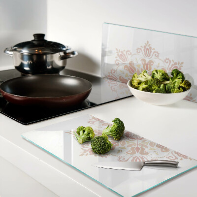 Tábua para corte Mandala em tons de rosa