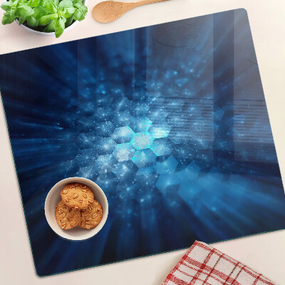 Tábua para cozinha Raios de luz azul