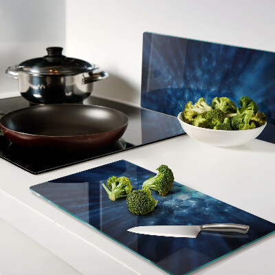 Tábua para cozinha Raios de luz azul