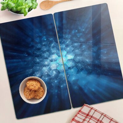 Tábua para cozinha Raios de luz azul