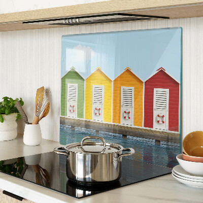 Tábua para cozinha Casas coloridas à beira-mar
