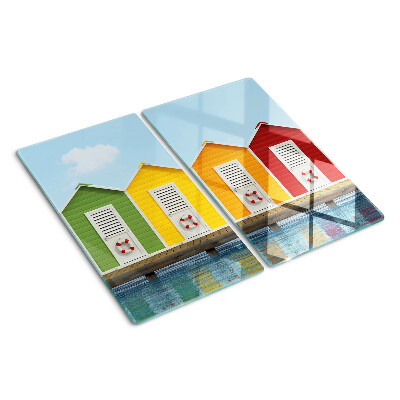 Tábua para cozinha Casas coloridas à beira-mar