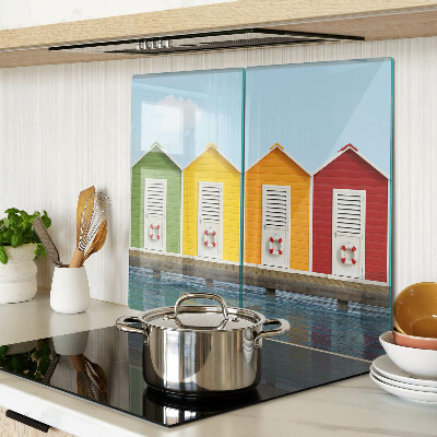 Tábua para cozinha Casas coloridas à beira-mar