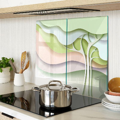 Tábua para cozinha Ondas abstratas em cores pastel