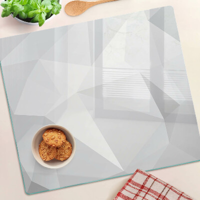 Tábua para corte Formas geométricas em tons de cinza