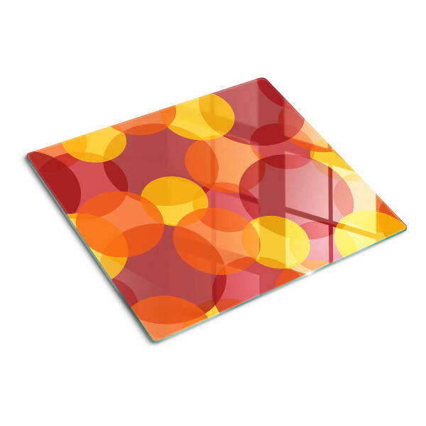 Tábua para corte Círculos coloridos em tons quentes