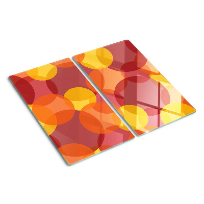 Tábua para corte Círculos coloridos em tons quentes