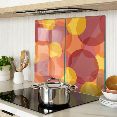 Tábua para corte Círculos coloridos em tons quentes