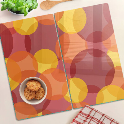 Tábua para corte Círculos coloridos em tons quentes