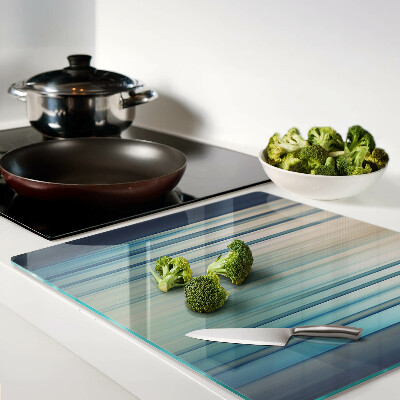 Tábua para cozinha Linhas abstratas em tons de azul