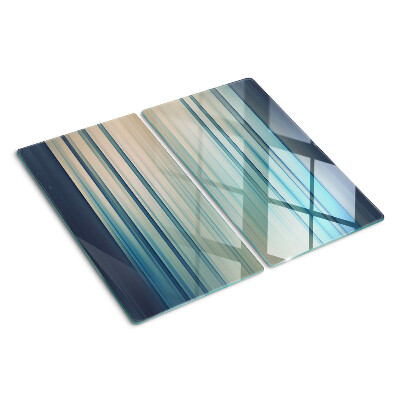 Tábua para cozinha Linhas abstratas em tons de azul
