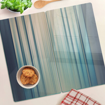 Tábua para cozinha Linhas abstratas em tons de azul