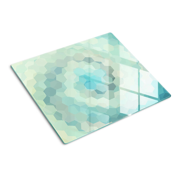 Tábua para cozinha Formas geométricas em tons de azul