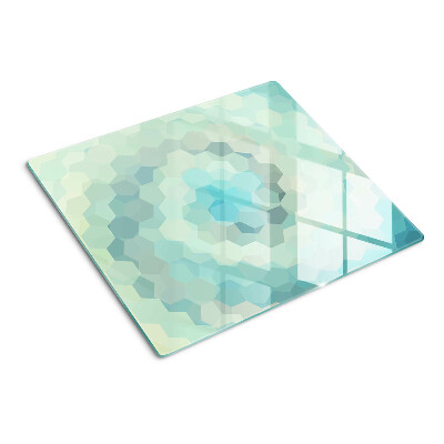 Tábua para cozinha Formas geométricas em tons de azul