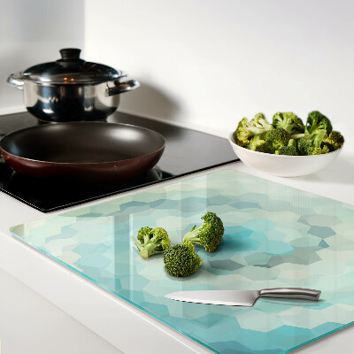 Tábua para cozinha Formas geométricas em tons de azul