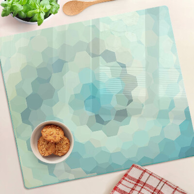 Tábua para cozinha Formas geométricas em tons de azul