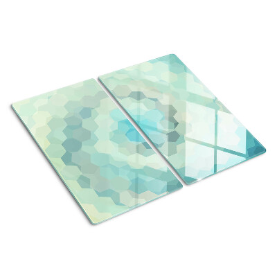 Tábua para cozinha Formas geométricas em tons de azul