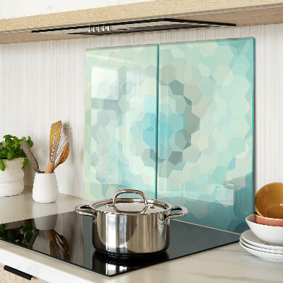 Tábua para cozinha Formas geométricas em tons de azul