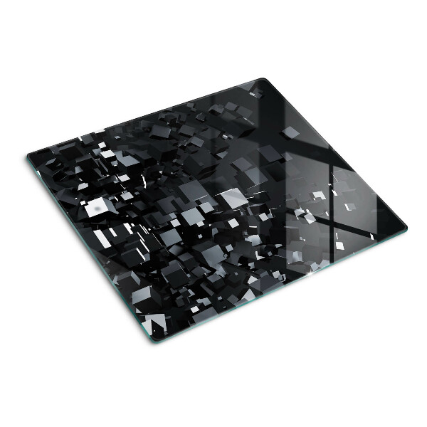 Tábua para cozinha Cubos pretos abstratos