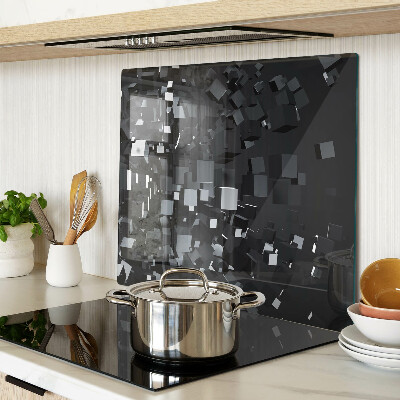 Tábua para cozinha Cubos pretos abstratos