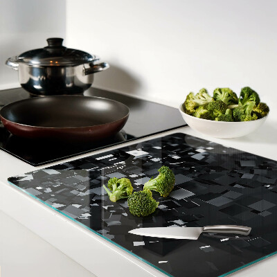 Tábua para cozinha Cubos pretos abstratos