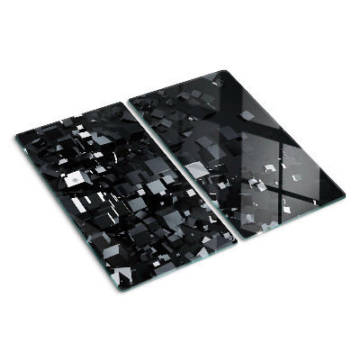 Tábua para cozinha Cubos pretos abstratos