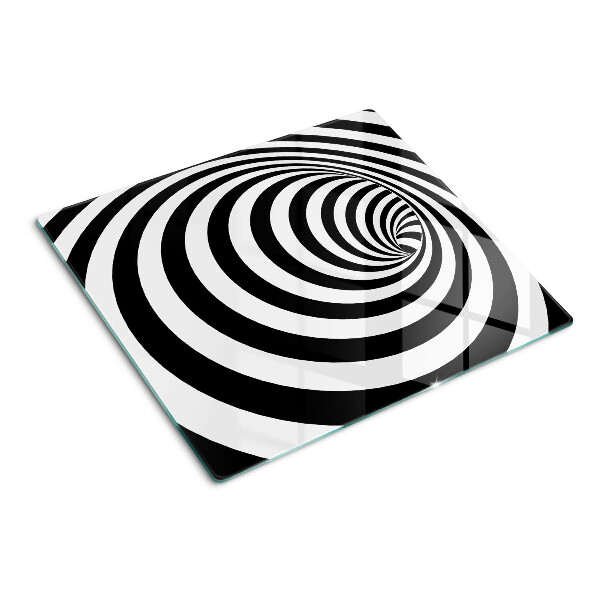 Tábua para cozinha Motivo espiral em preto e branco