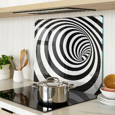 Tábua para cozinha Motivo espiral em preto e branco