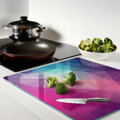 Tábua para cozinha Geometria em tons de rosa e azul