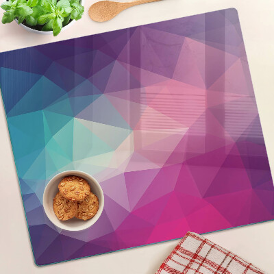 Tábua para cozinha Geometria em tons de rosa e azul
