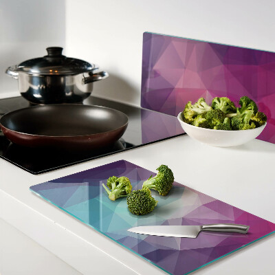 Tábua para cozinha Geometria em tons de rosa e azul