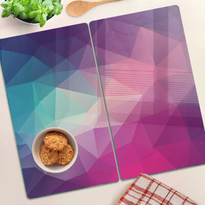 Tábua para cozinha Geometria em tons de rosa e azul