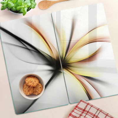 Tábua para corte Abstrato floral com linhas dinâmicas