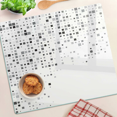 Tábua para cozinha Padrões geométricos em tons de cinza