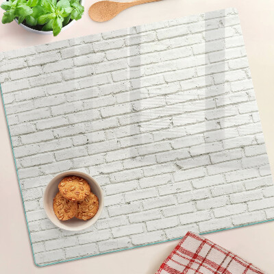 Tábua para cozinha Parede de tijolos brancos