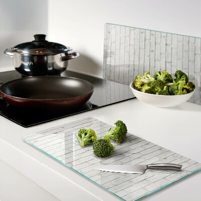 Tábua para cozinha Parede de tijolos brancos