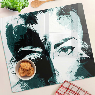 Tábua para corte Retrato em estilo abstrato