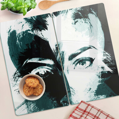 Tábua para corte Retrato em estilo abstrato